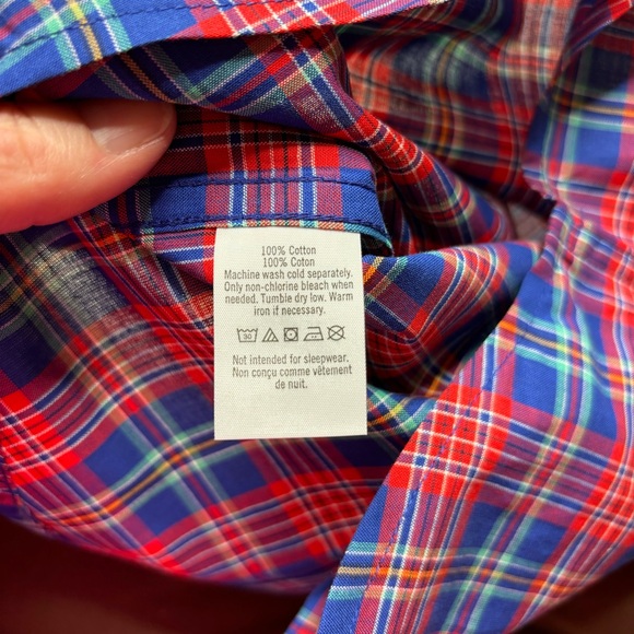 NWT Janie and Jack flannel button down boys short size 6-12 months - Picture 2 of 4